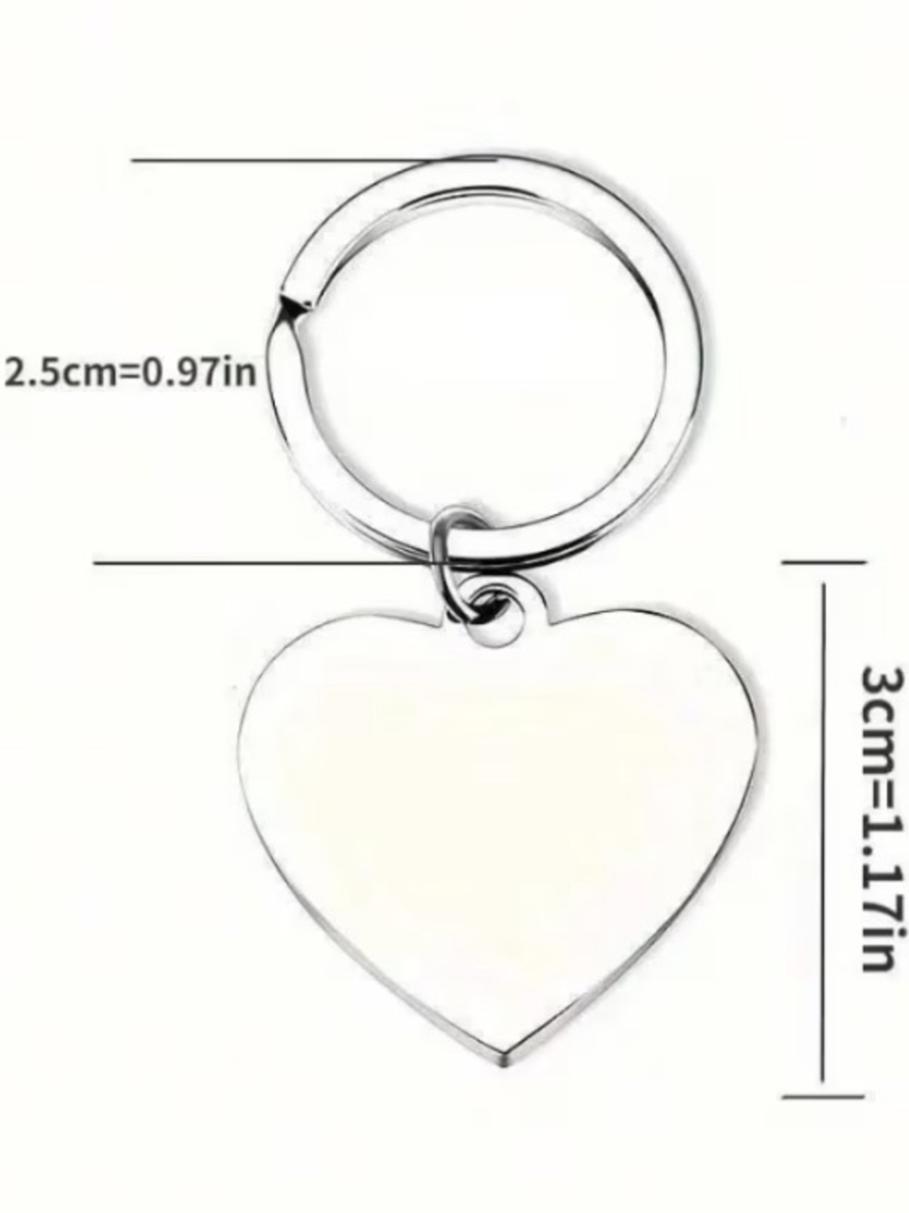 Heart-Shaped Inspirational Keychain - Picture 4 of 4
